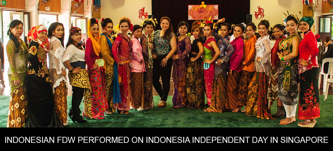 Indonesian FDW Performed On Indonesia Independent Day In Singapore