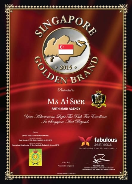 Singapore Golden Brand Award 2015 - 01
