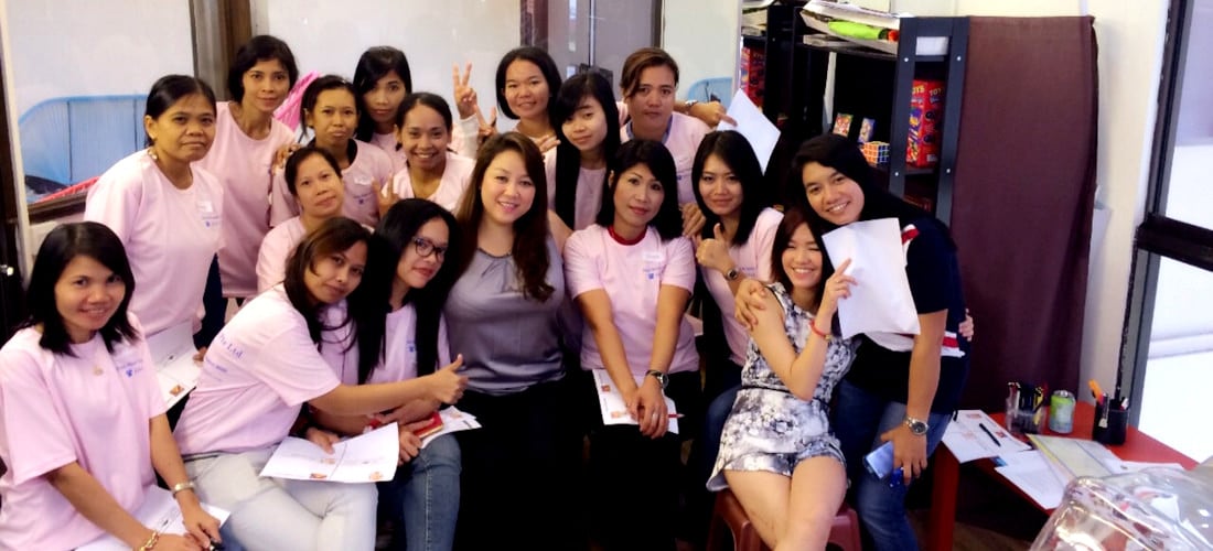 Together with maids